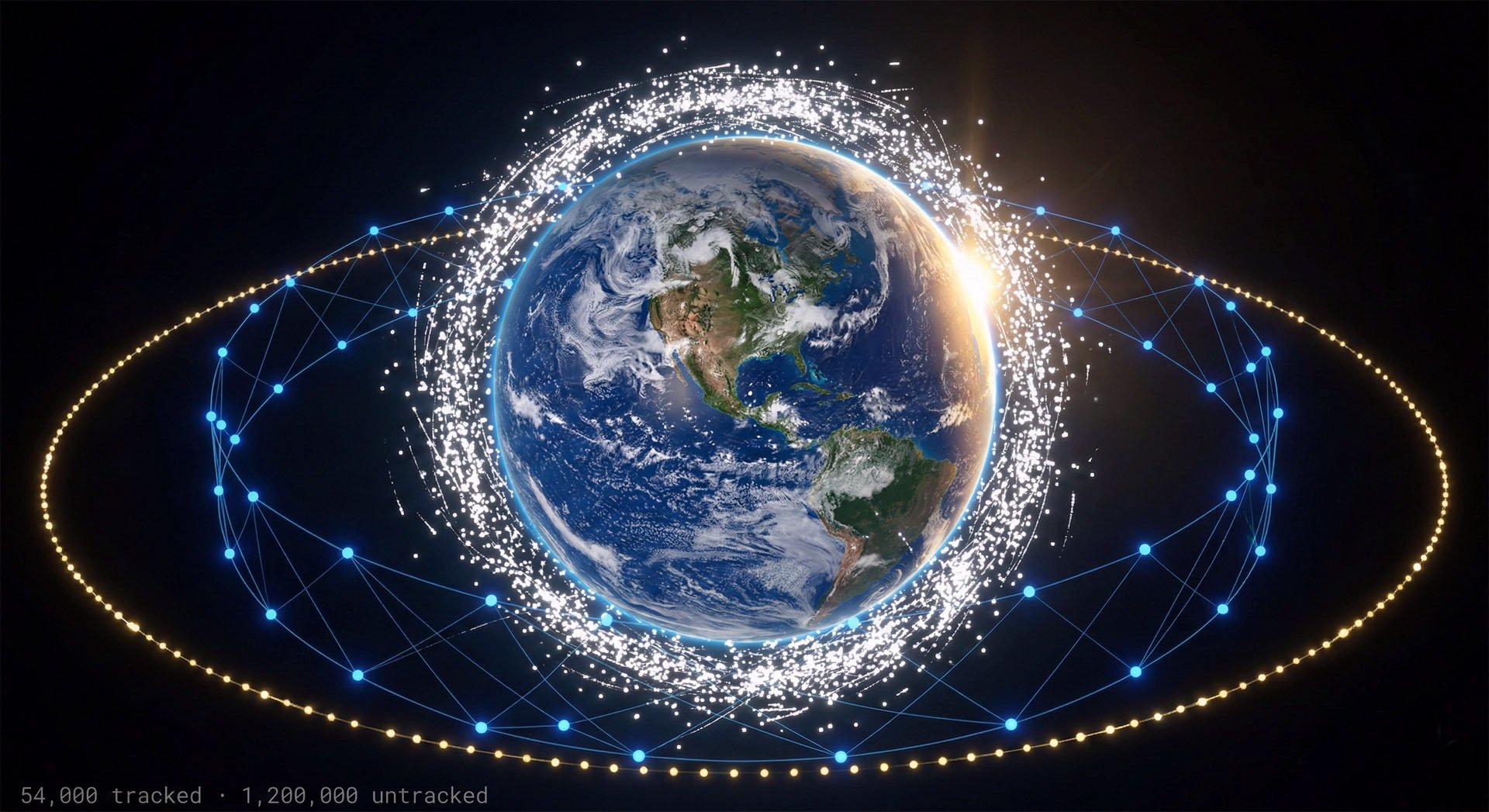 Visualisation de l'environnement spatial — ESA 2025