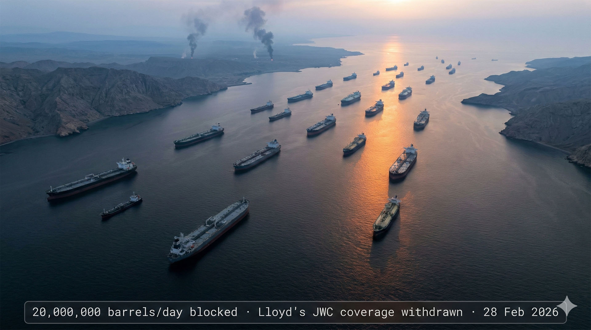 Tankers blocked at the Strait of Hormuz — Operation Epic Fury 28 February 2026