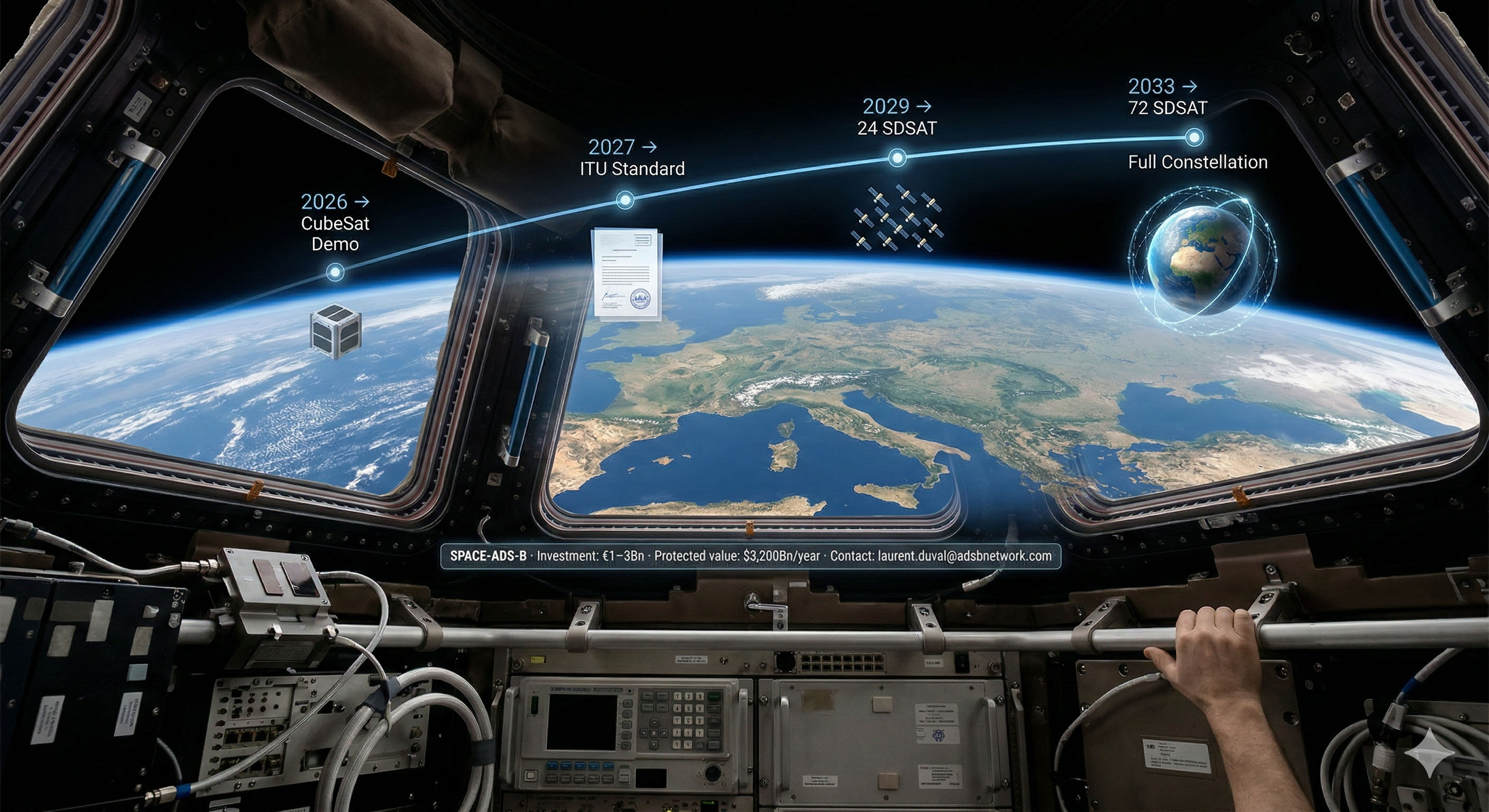 Roadmap SPACE-ADS-B 2026-2033 — view from ISS
