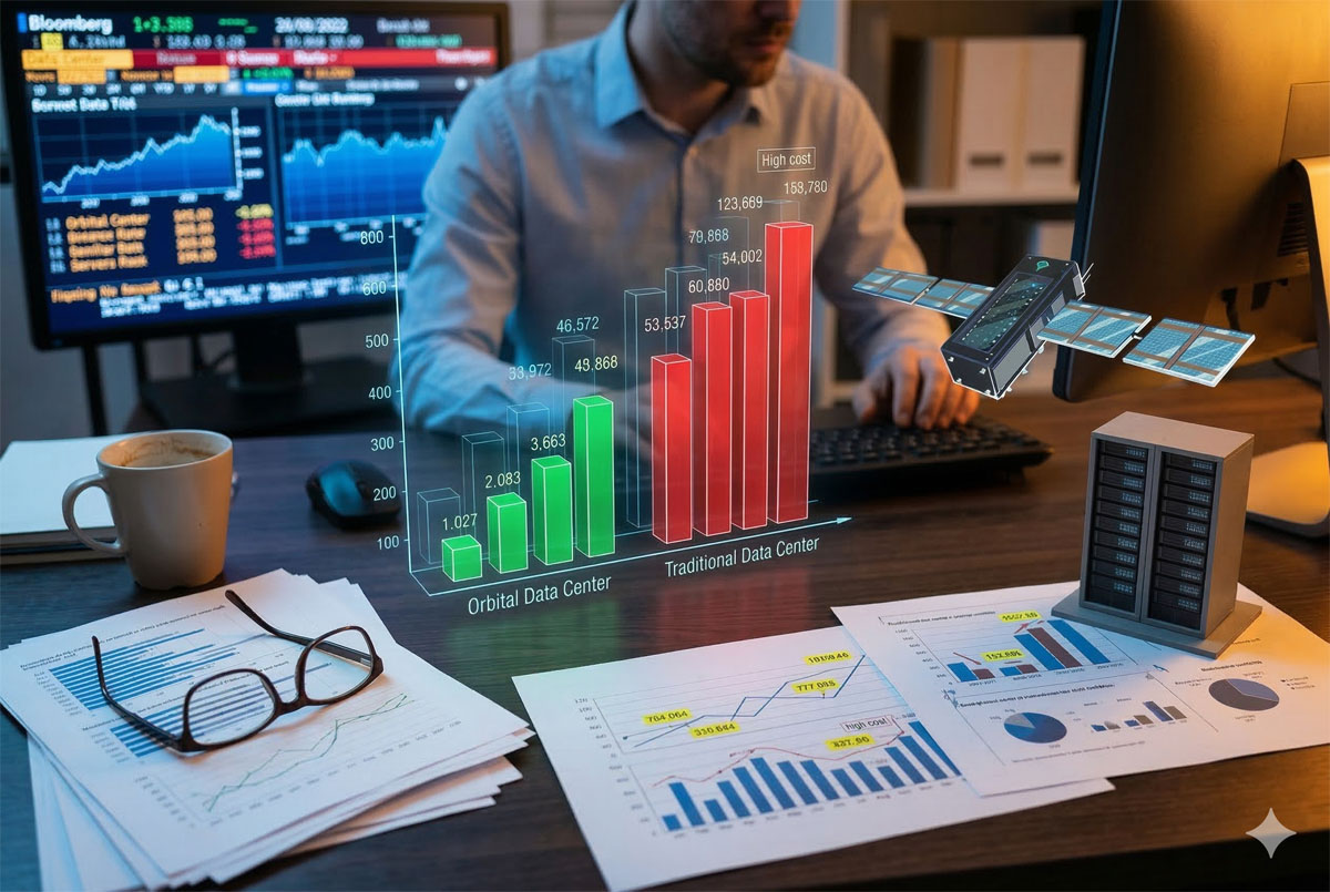 Cost comparison chart orbital vs ground datacenter economics