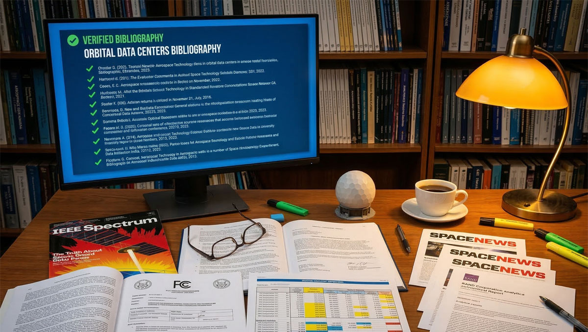 Bibliothèque sources references techniques verifiedes datacenter orbital